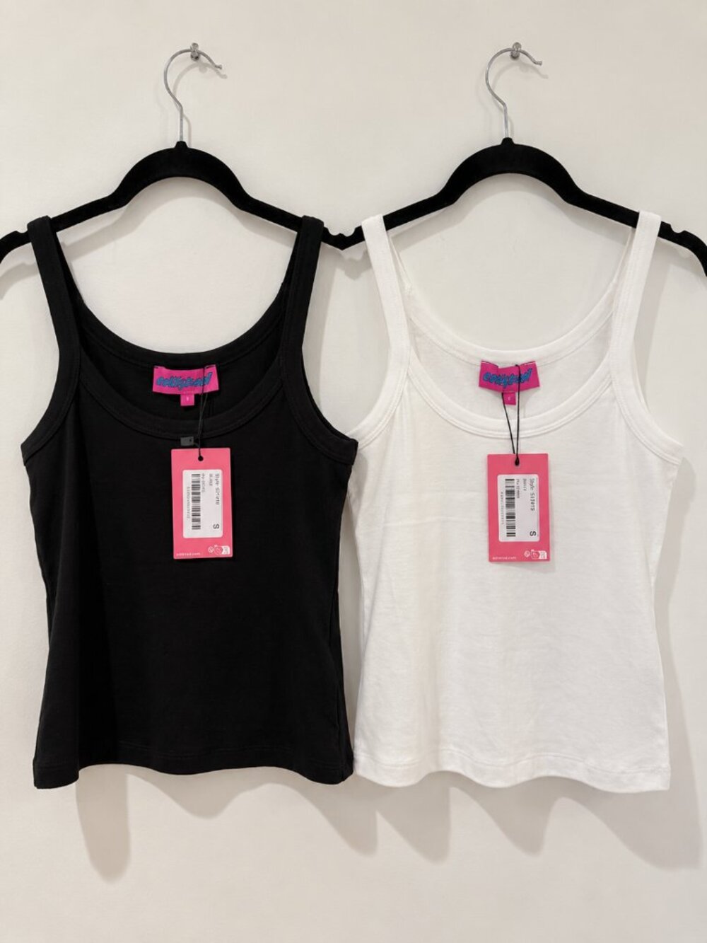 Edikted Crop Tank Tops | Two-Piece Bundle | Size Small | White & Black